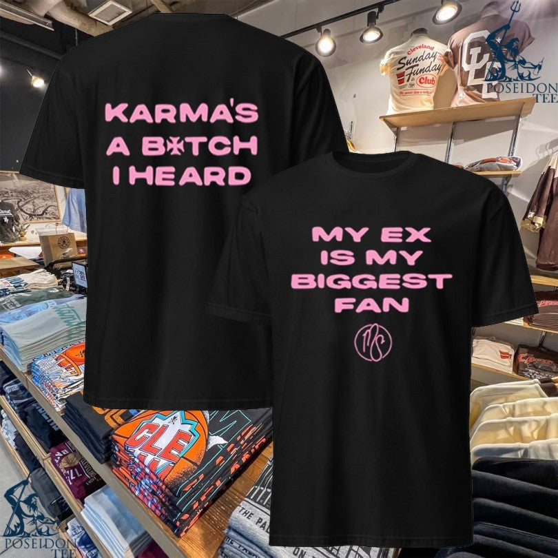 Mod Sun My Ex Is My Biggest Fan Karmas A Bitch I Heard Ringer T-shirt Unisex T-shirt, Sweatshirt, Hoodie, Long Sleeve Tee - T-Shirt, Sweatshirt, Hoodie