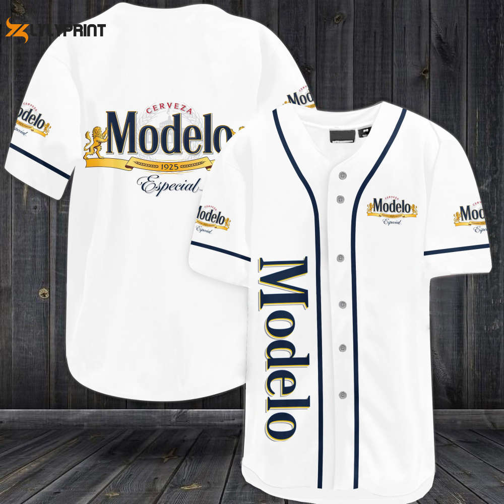 Modelo Cerveza Beer Baseball Jersey - lylyprint.com baseball jersey product view 1