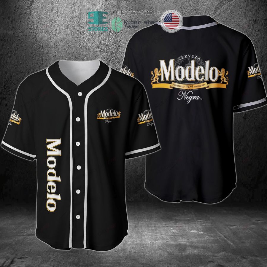 BEST Modelo logo black Baseball Jersey baseball jersey product view 1