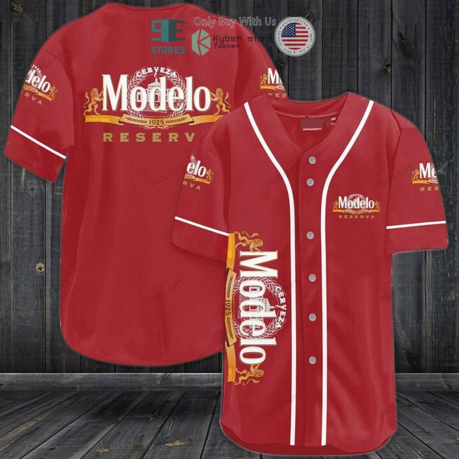 BEST Modelo Reserva logo red Baseball Jersey baseball jersey product view 1