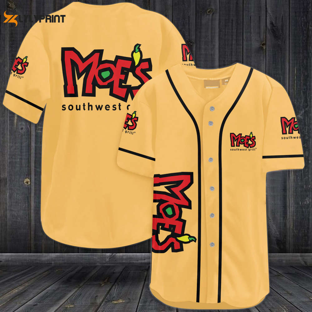 Moe's Southwest Grill Baseball Jersey - Gift for Men Women - lylyprint.com baseball jersey product view 1