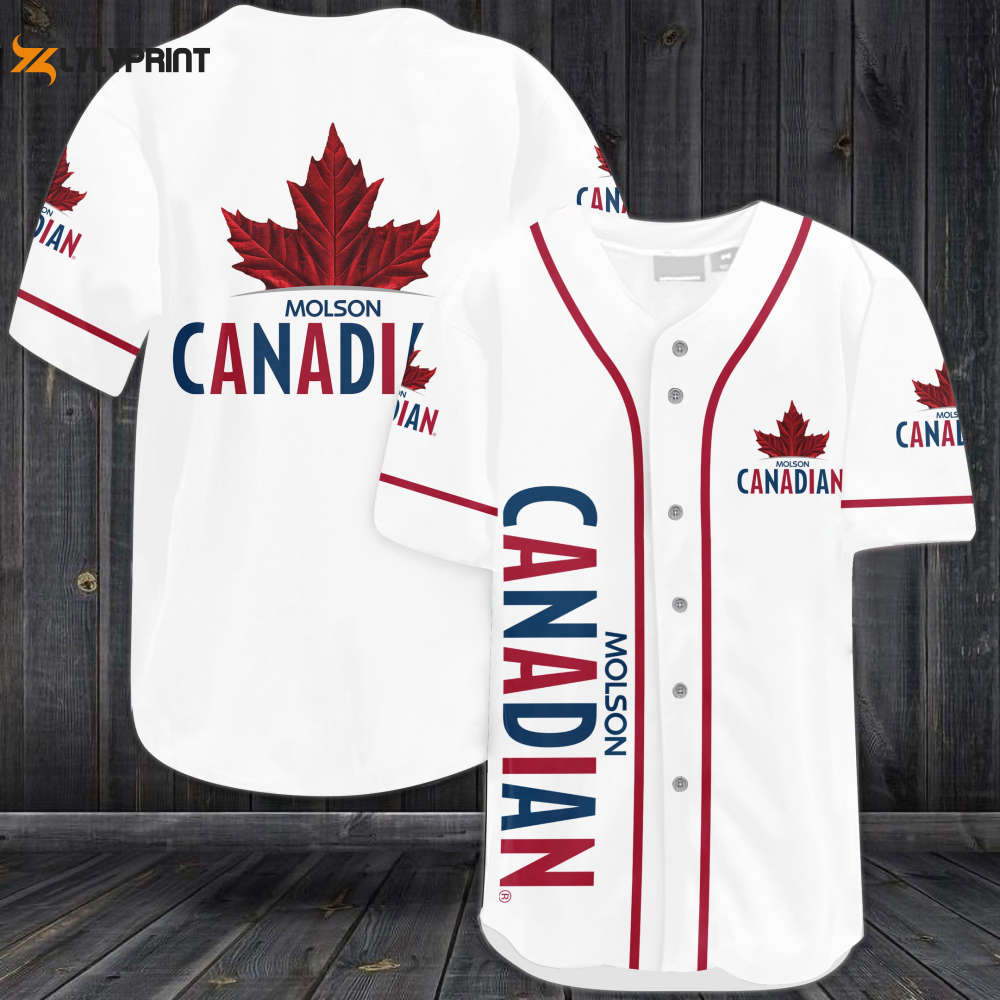 Molson Canadian Baseball Jersey - Perfect Gift for Men and Women who Love Baseball! - lylyprint.com baseball jersey product view 1