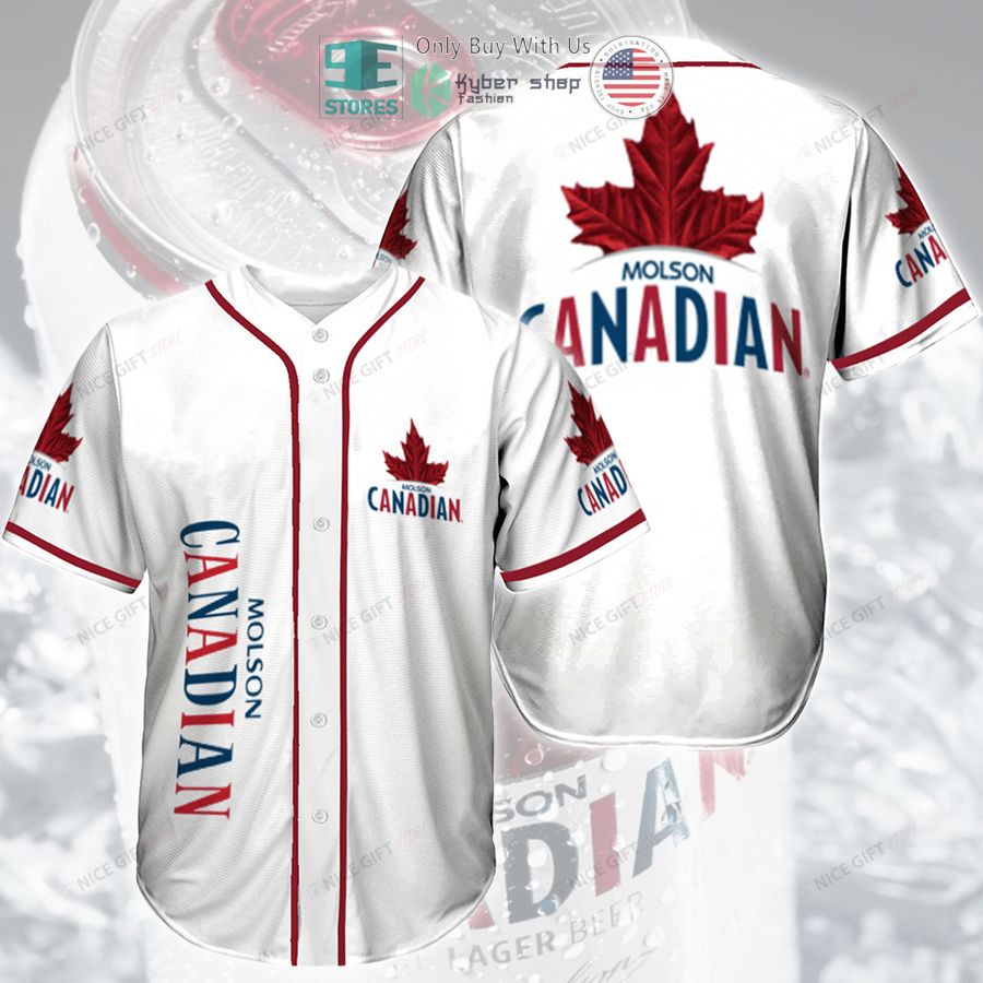 BEST Molson Canadian logo white Baseball Jersey baseball jersey product view 1