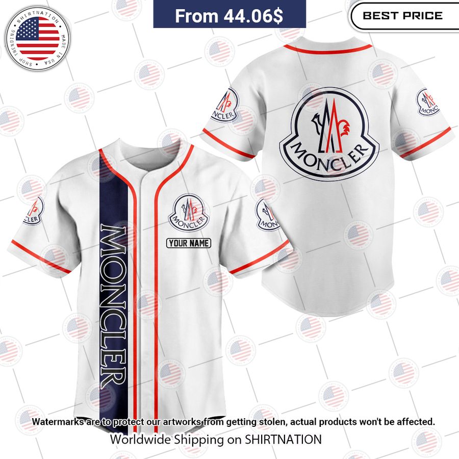 HOT Moncler Custom Baseball Shirt baseball jersey product view 1