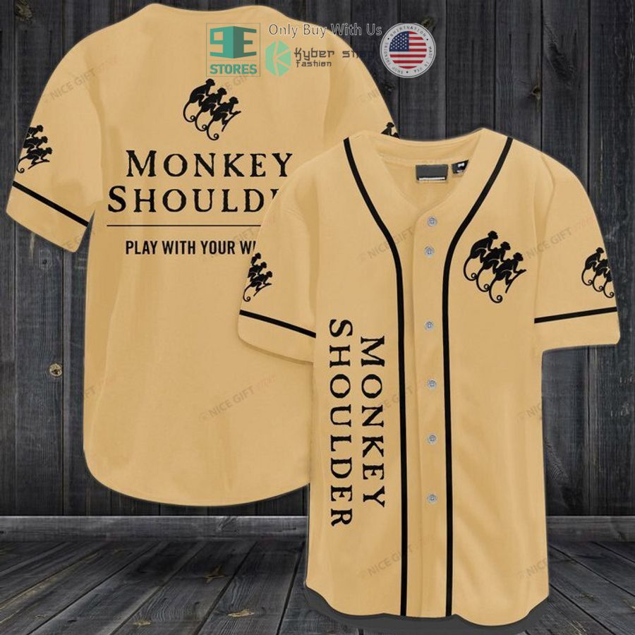 BEST Monkey Shoulder logo Baseball Jersey baseball jersey product view 1