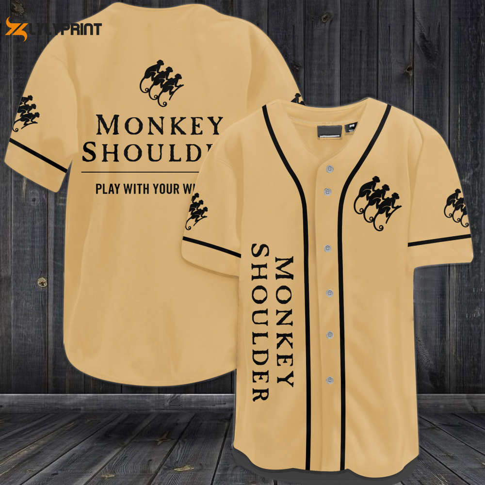 Monkey Shoulder Scotch Baseball Jersey - lylyprint.com baseball jersey product view 1
