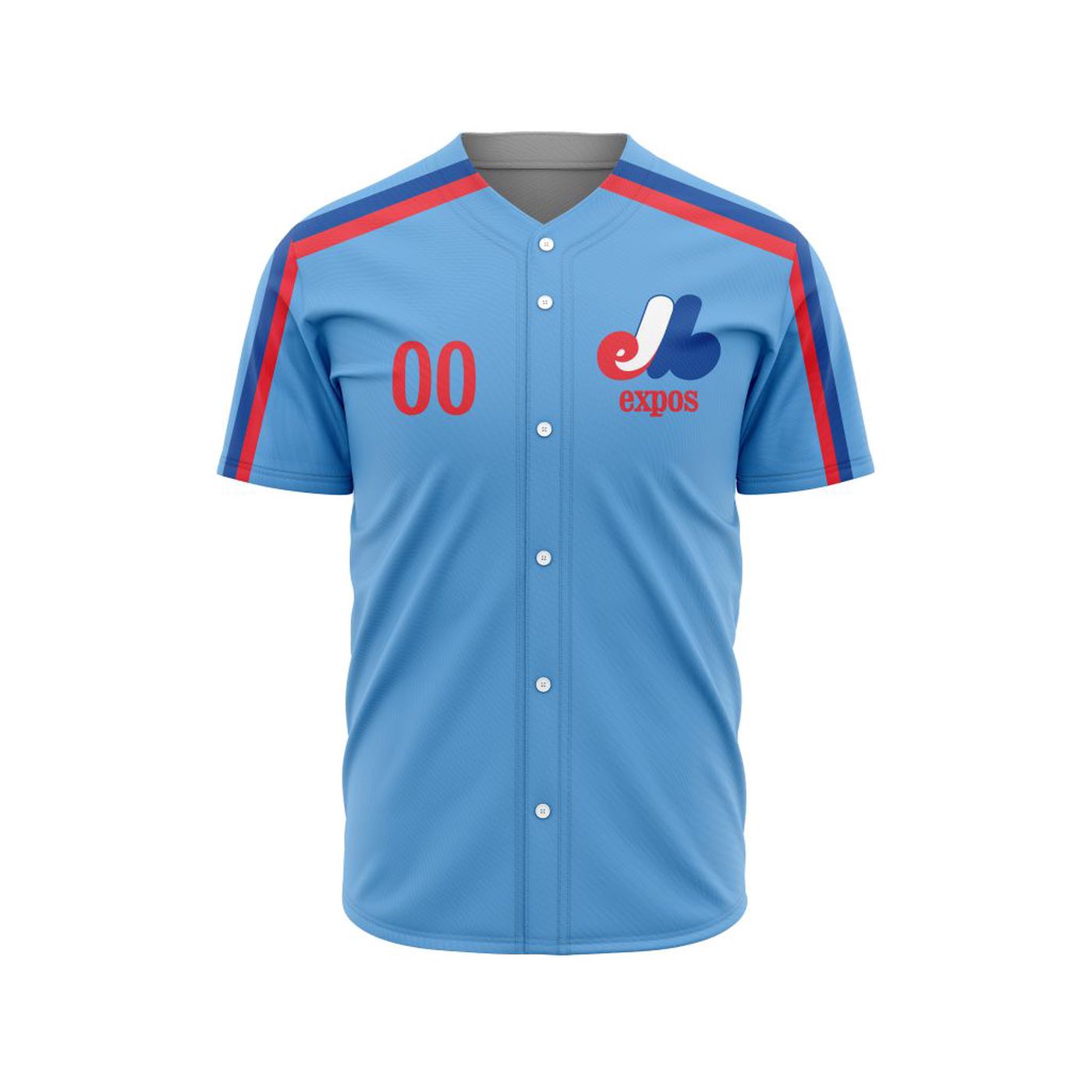 Montreal Expos Personalized Vintage Baseball Jersey - Bafud baseball jersey product view 2