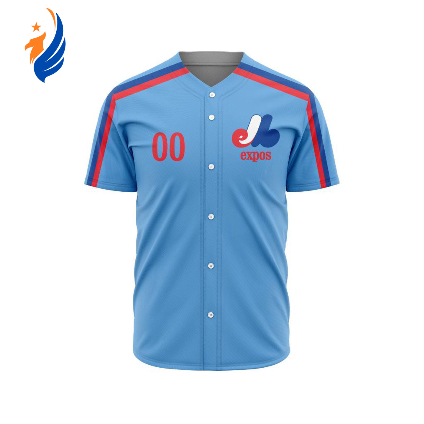 Montreal Expos Personalized Vintage Baseball Jersey - Bafud baseball jersey product view 1