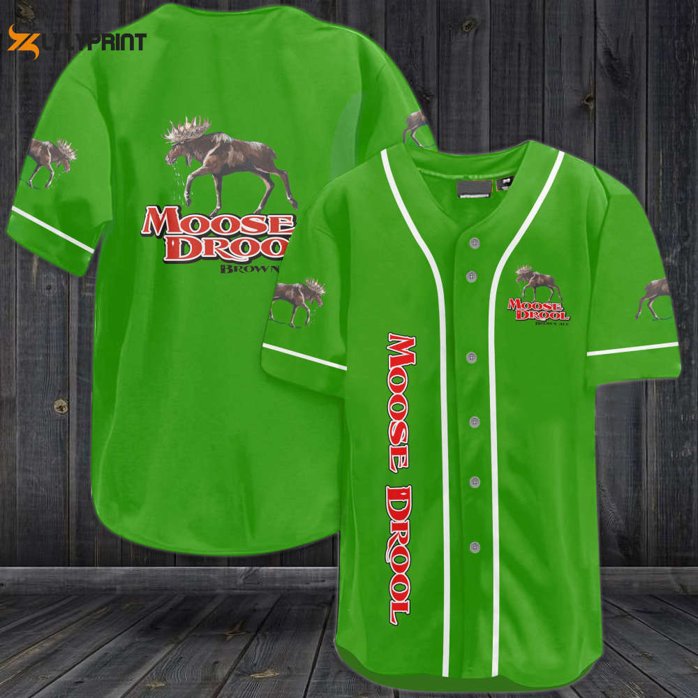 Moose Drool Brown Ale Baseball Jersey - lylyprint.com baseball jersey product view 1