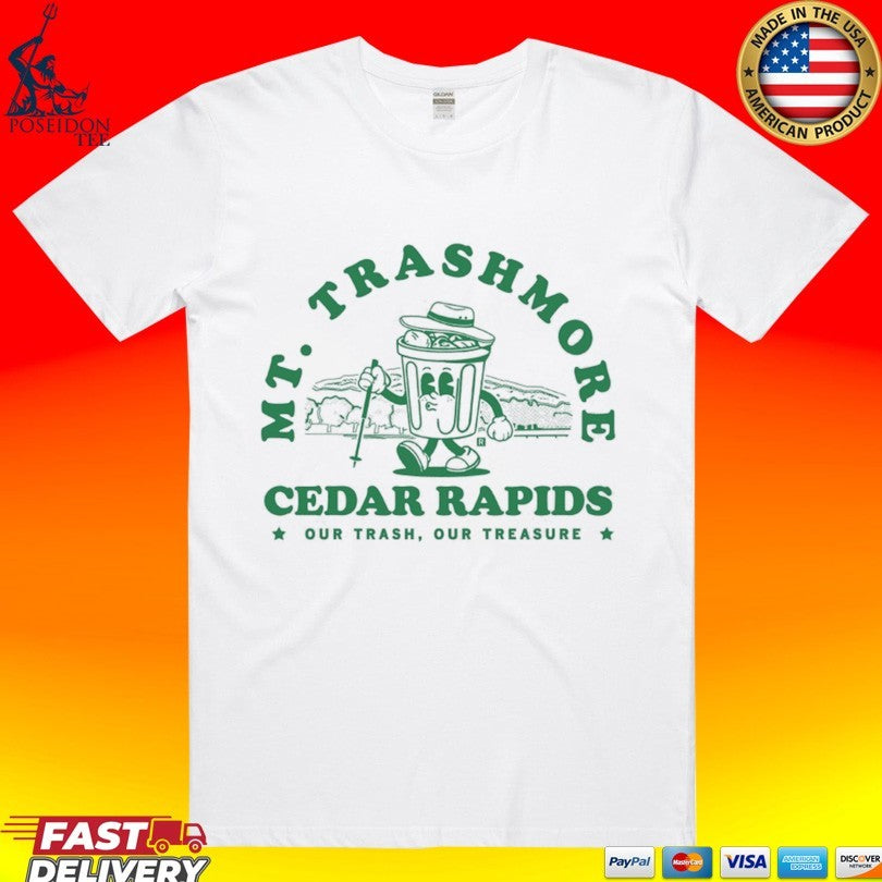 Mt. Trashmore Cedar Rapids Our Trash, Our Treasure Can Cartoon Ringer T-shirt Unisex T-shirt, Sweatshirt, Hoodie, Long Sleeve Tee - T-Shirt, Sweatshirt, Hoodie