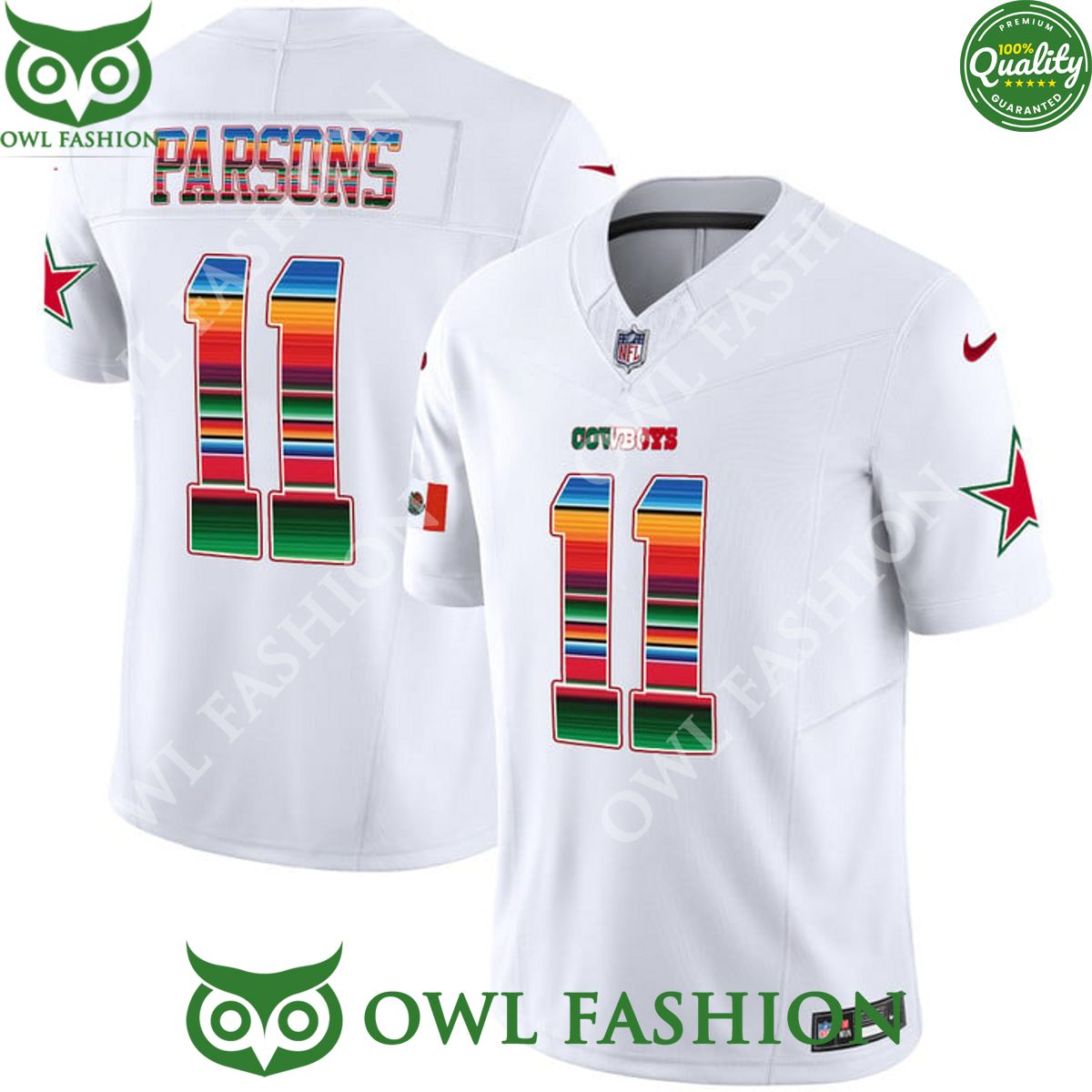 Name and Number Personalized Men Cowboys Mexico Vapor Limited Jersey shirt football jersey product view 1