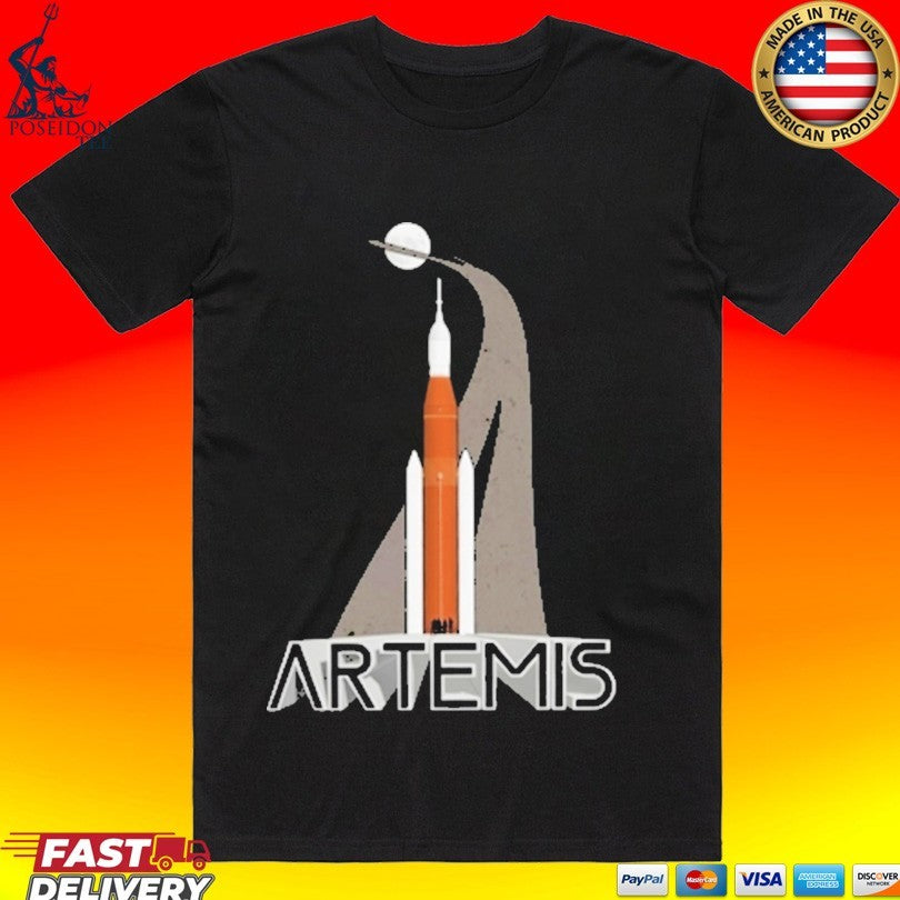 Nasa Space Flight Artemis II T-shirt Unisex T-shirt, Sweatshirt, Hoodie, Long Sleeve Tee - T-Shirt, Sweatshirt, Hoodie
