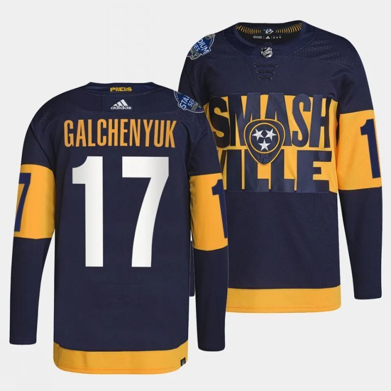 nashville predators #17 alex galchenyuk 2022 stadium series navy authentic pro jersey Hockey Jersey hockey jersey product view 1