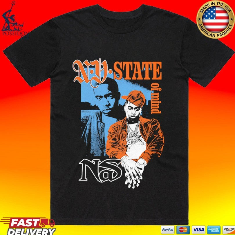 Nasir Jones Nas Ny State Of Mind T-shirt Unisex T-shirt, Sweatshirt, Hoodie, Long Sleeve Tee - T-Shirt, Sweatshirt, Hoodie