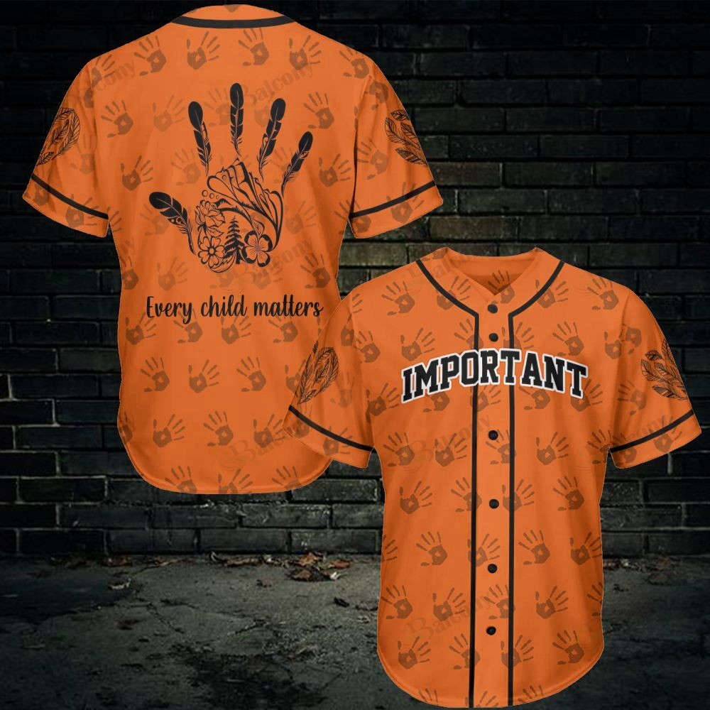 Native Every Child Matter Baseball Jersey - Aopprinter baseball jersey product view 2