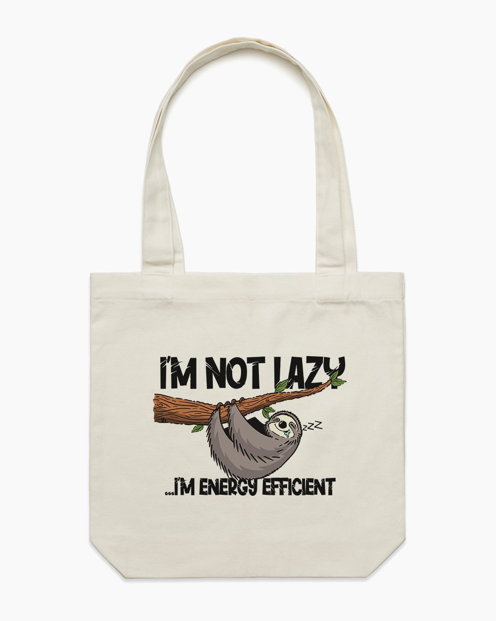 Energy Efficient Sloth Tote Bag Unisex T-shirt, Sweatshirt, Hoodie, Long Sleeve Tee - T-Shirt, Sweatshirt, Hoodie
