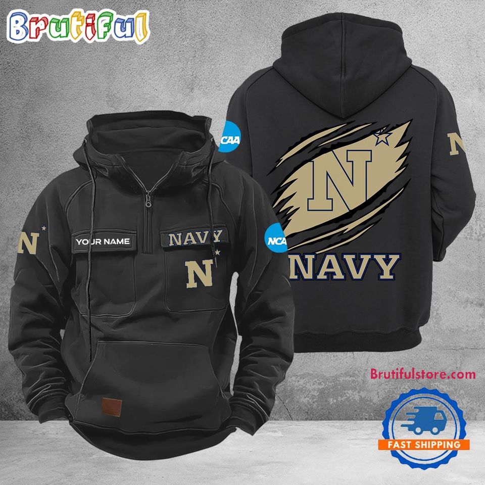 Navy Midshipmen Sport Team Design Logo Name Cargo Hoodie Unisex T-shirt, Sweatshirt, Hoodie, Long Sleeve Tee - T-Shirt, Sweatshirt, Hoodie