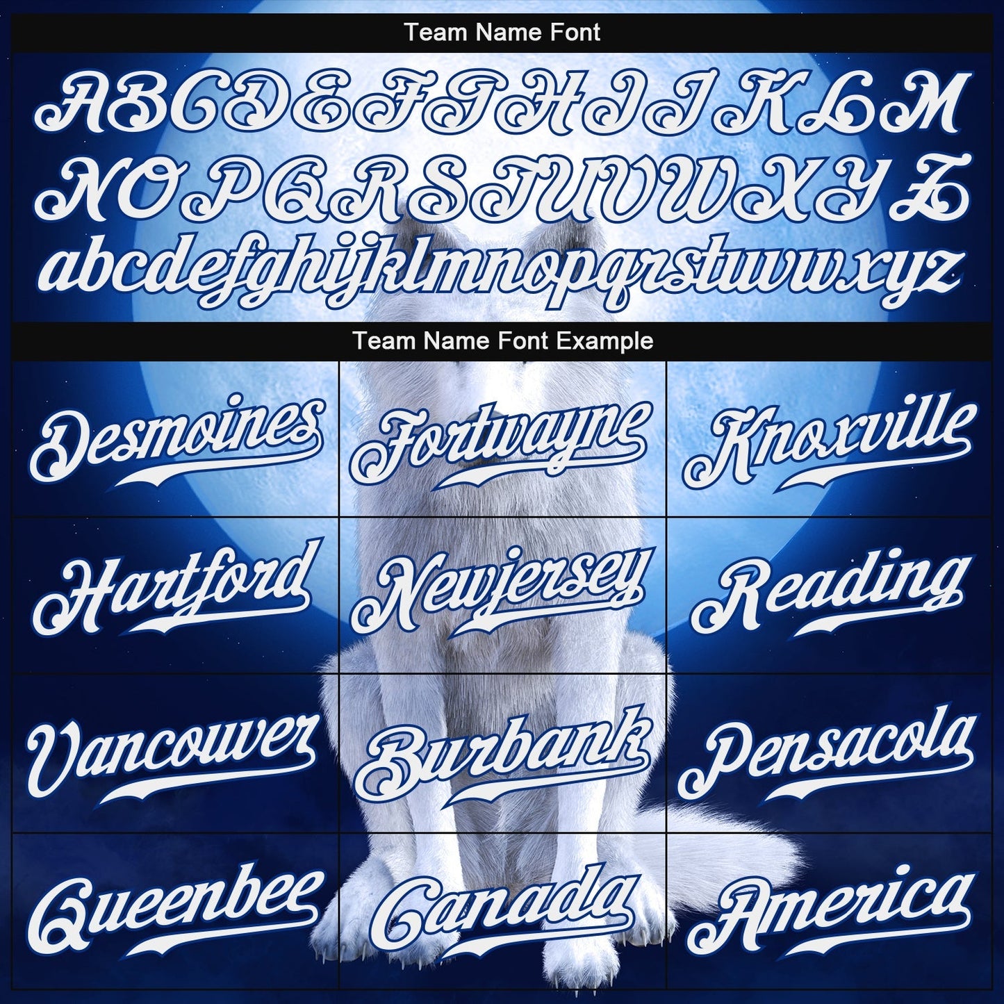 Custom Navy White-Royal 3D Pattern Design Wolf Authentic Baseball Jersey baseball jersey product view 4