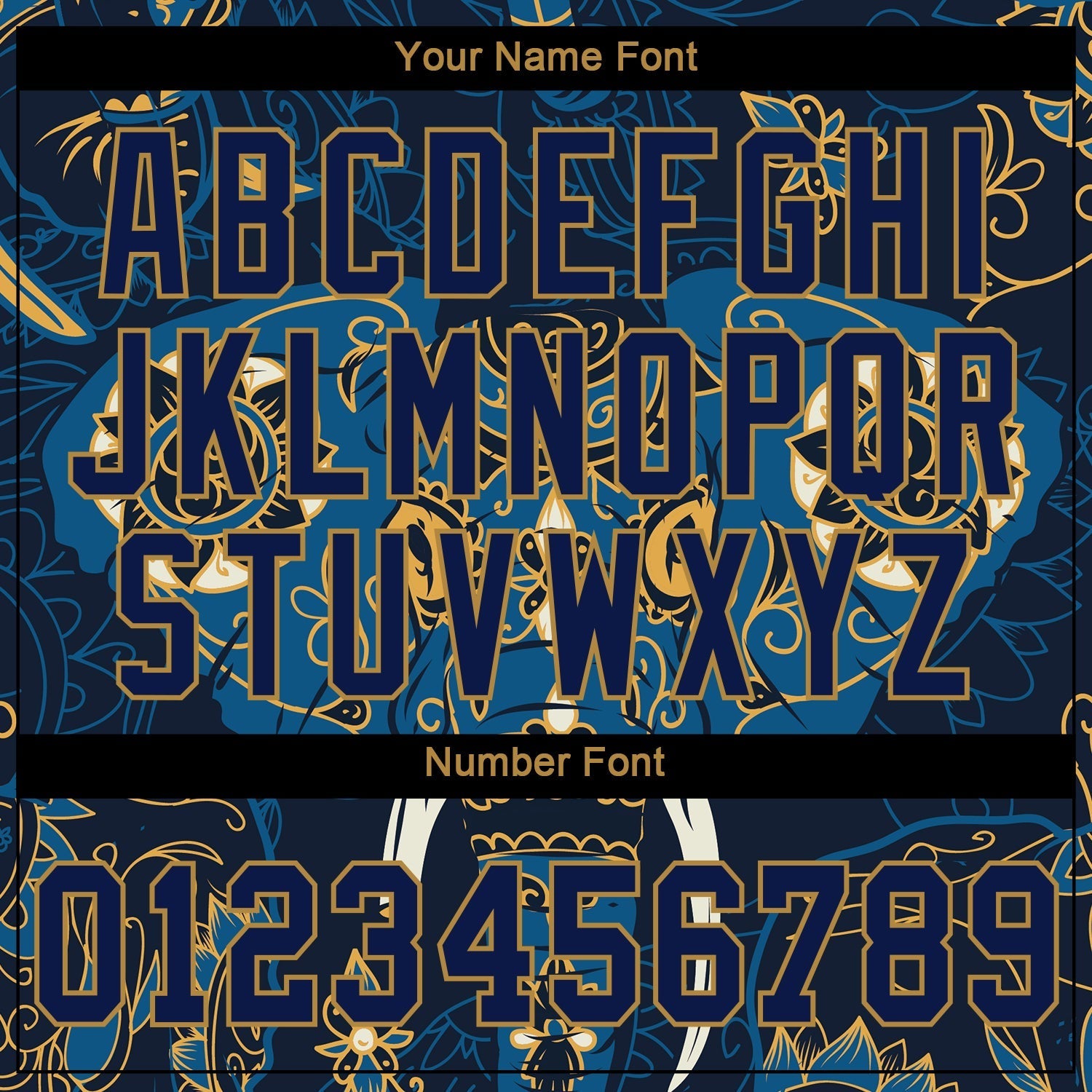 Custom Navy Navy-Old Gold 3D Pattern Design Elephant Authentic Baseball Jersey baseball jersey product view 5