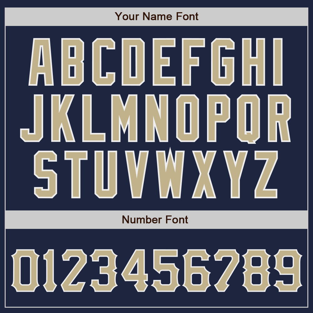 Custom Navy Vegas Gold-White Authentic Baseball Jersey baseball jersey product view 5