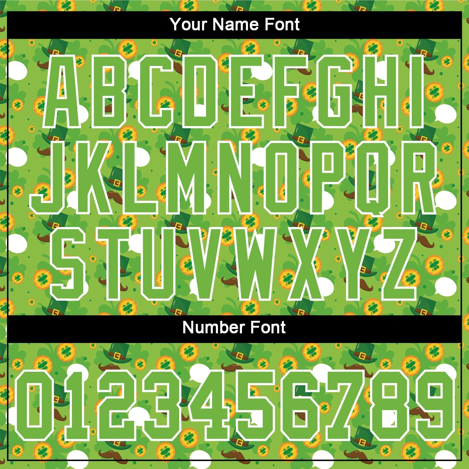 Custom Neon Green Brown-Gold 3D Pattern Design Authentic St. Patrick's Day Baseball Jersey baseball jersey product view 5