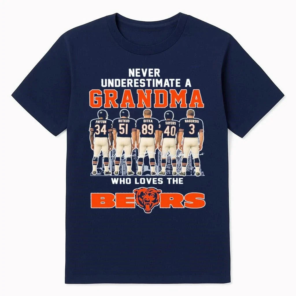 Never Underestimate A Grandma Who Loves The Bears - Adult & Kids T-Shirts, Sweatshirts & Hoodies apparel design preview 1