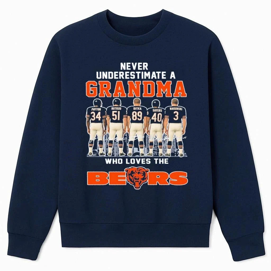 Never Underestimate A Grandma Who Loves The Bears - Adult & Kids T-Shirts, Sweatshirts & Hoodies apparel design preview 2
