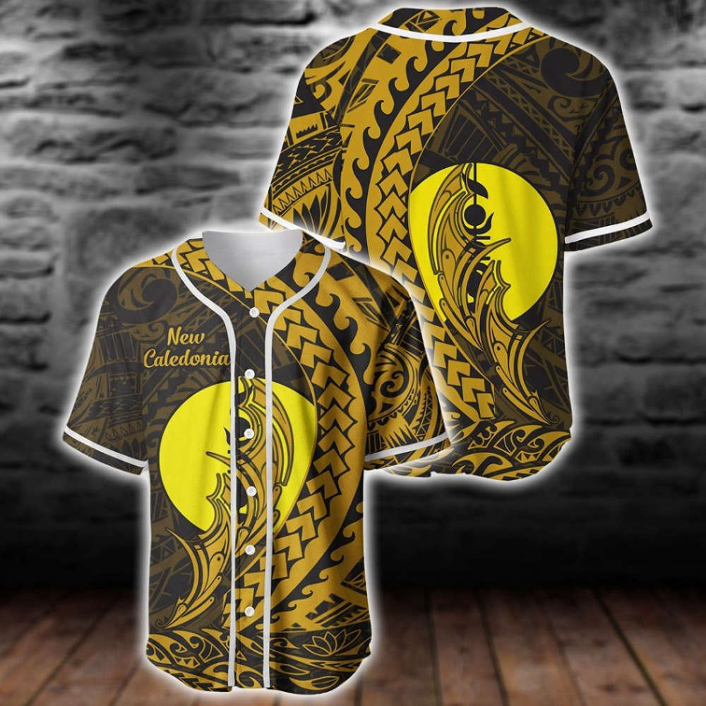 New Caledonia Wings Style Baseball Jersey - Aopprinter baseball jersey product view 2
