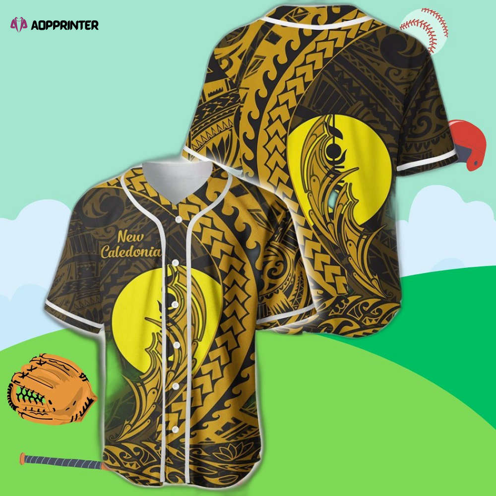 New Caledonia Wings Style Baseball Jersey - Aopprinter baseball jersey product view 1