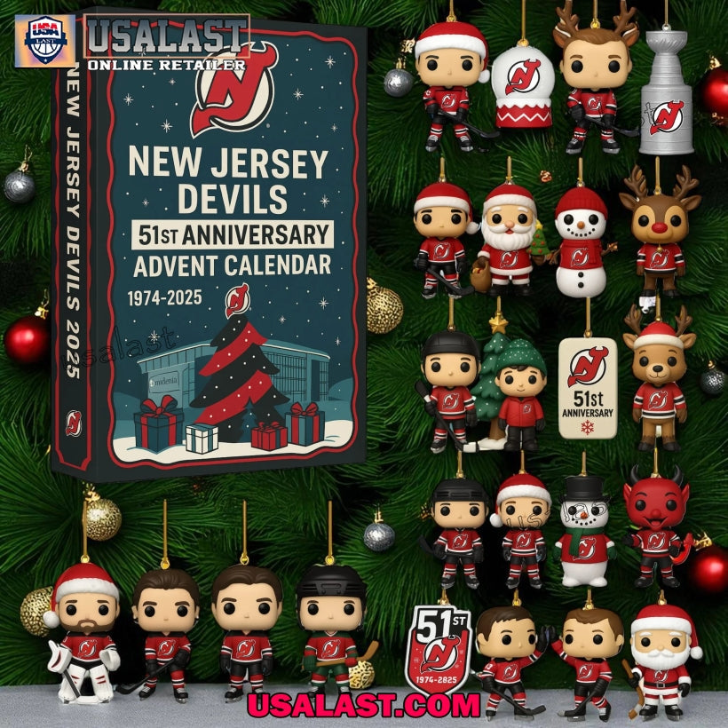New Jersey Devils 51st Anniversary Advent Calendar 2025 hockey jersey product view 2