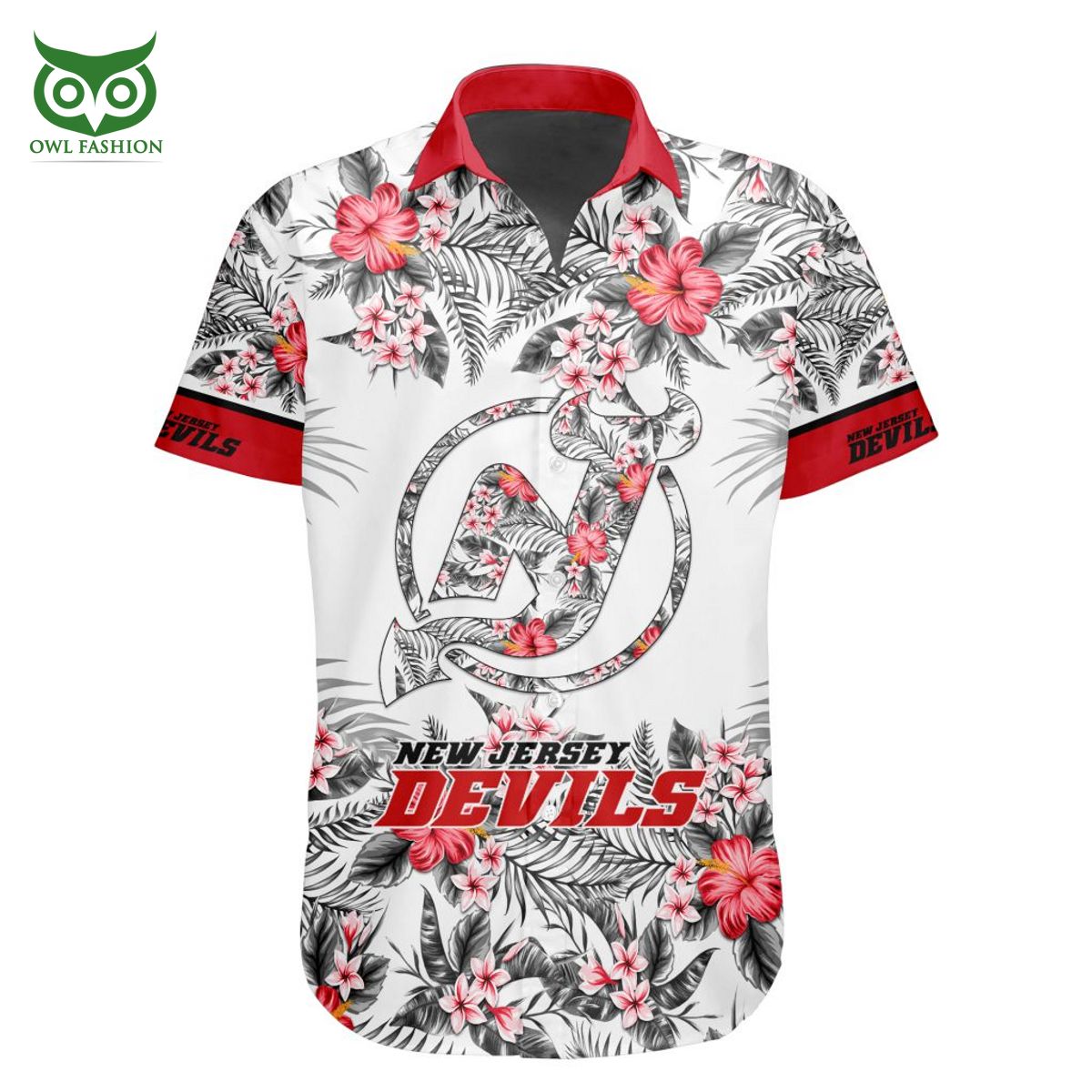 New Jersey Devils NHL Team Beach Vibe Hawaiian Shirt hockey jersey product view 2