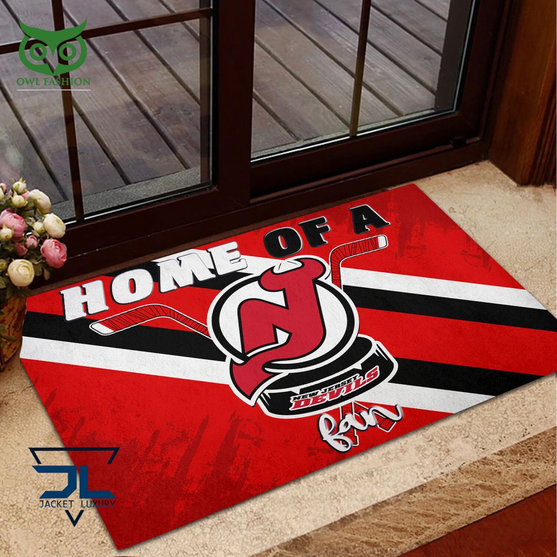 New Jersey Devils NHL Team Doormat hockey jersey product view 1