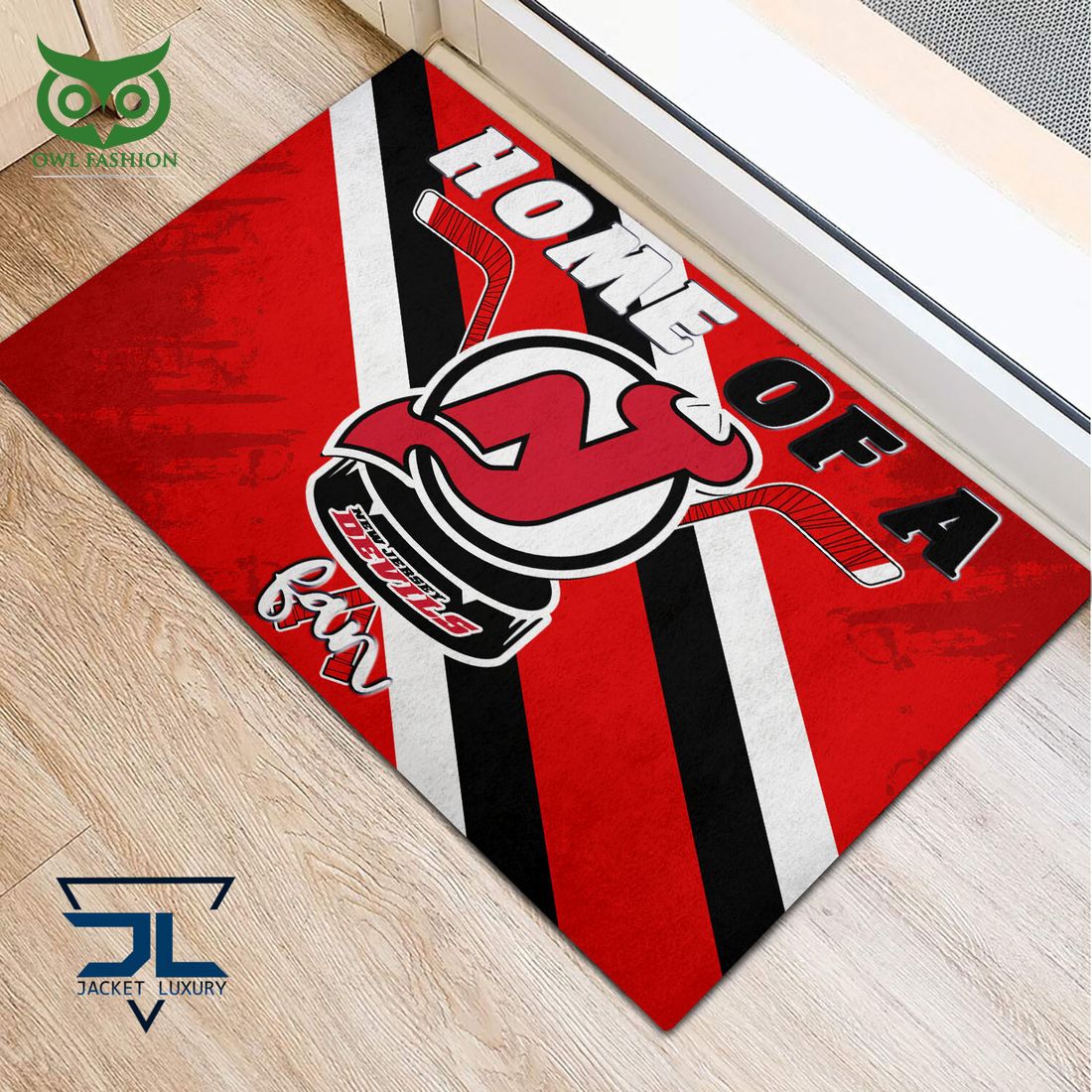 New Jersey Devils NHL Team Doormat hockey jersey product view 2