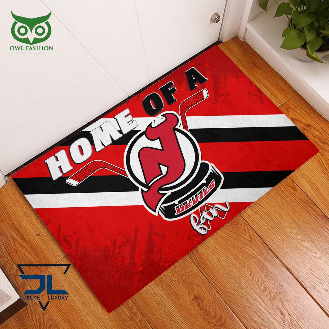 New Jersey Devils NHL Team Doormat hockey jersey product view 3