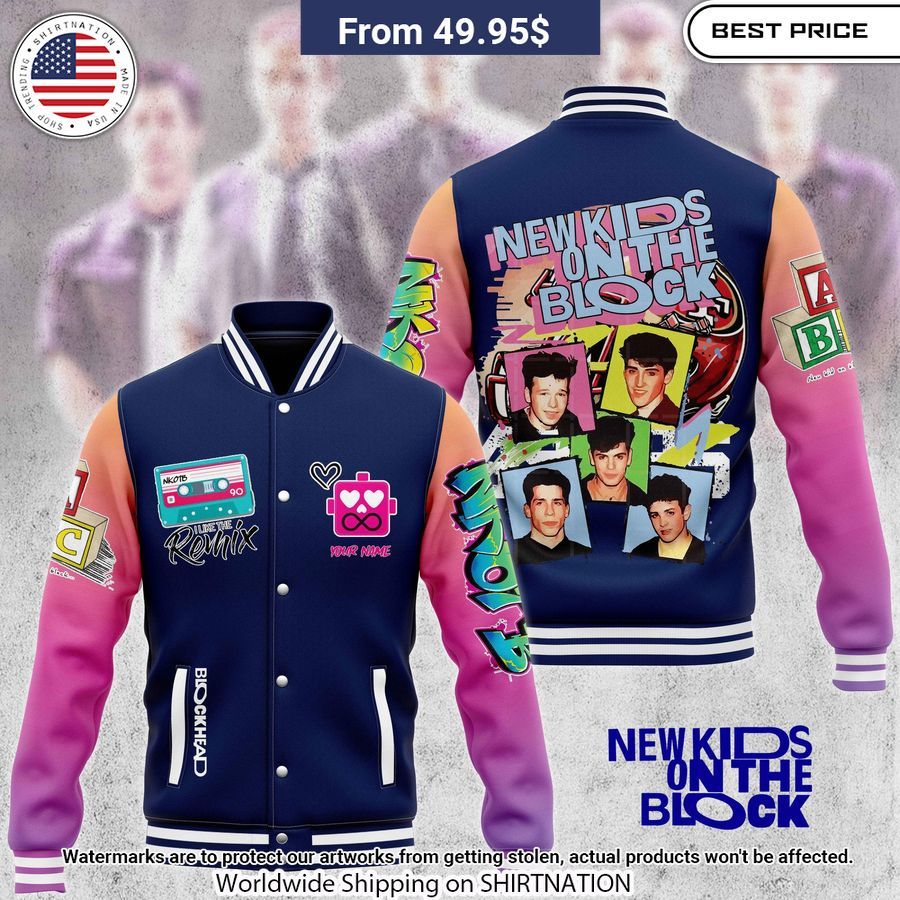 New Kids on the Block Custom baseball jacket baseball jersey product view 1