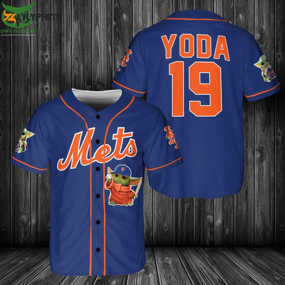 New York Mets Baseball Jersey For Fans BJ0055 - lylyprint.com baseball jersey product view 1