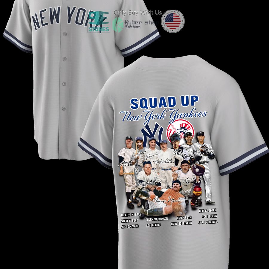 BEST New York Yankees Squad Up Baseball Jersey baseball jersey product view 1