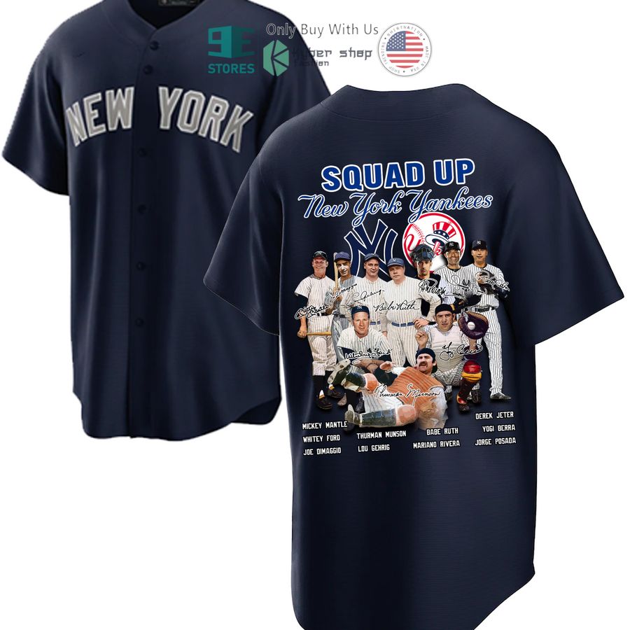 BEST New York Yankees Squad Up Players Name Baseball Jersey baseball jersey product view 1