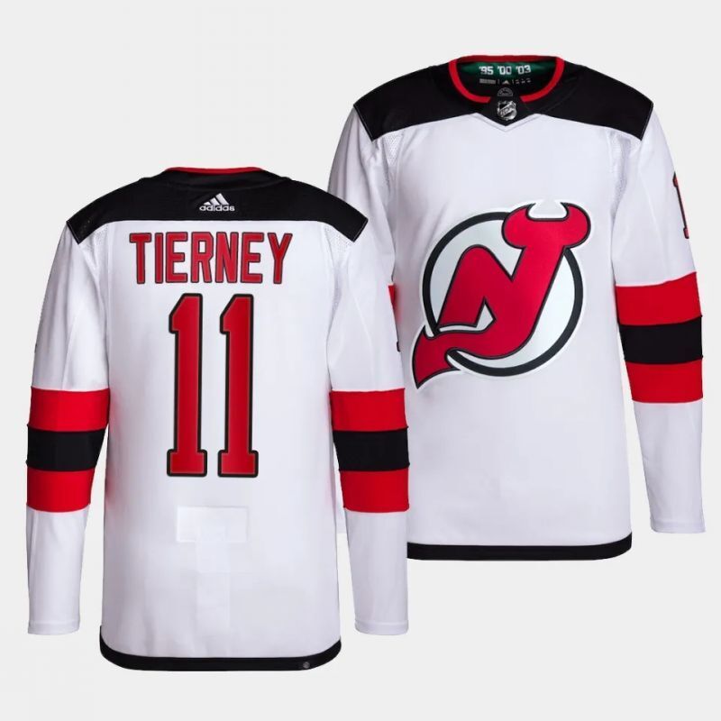 new jersey devils #11 chris tierney away white jersey Hockey Jersey hockey jersey product view 1