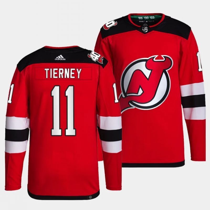 new jersey devils #11 chris tierney home red jersey Hockey Jersey hockey jersey product view 1