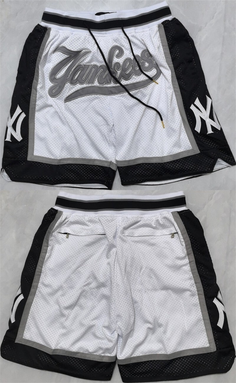 new yok yankees white shorts (run small) Style 1 Baseball Jersey baseball jersey product view 1