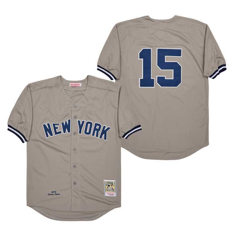 new york yankees #15 thurman munson Style 1 Baseball Jersey baseball jersey product view 1
