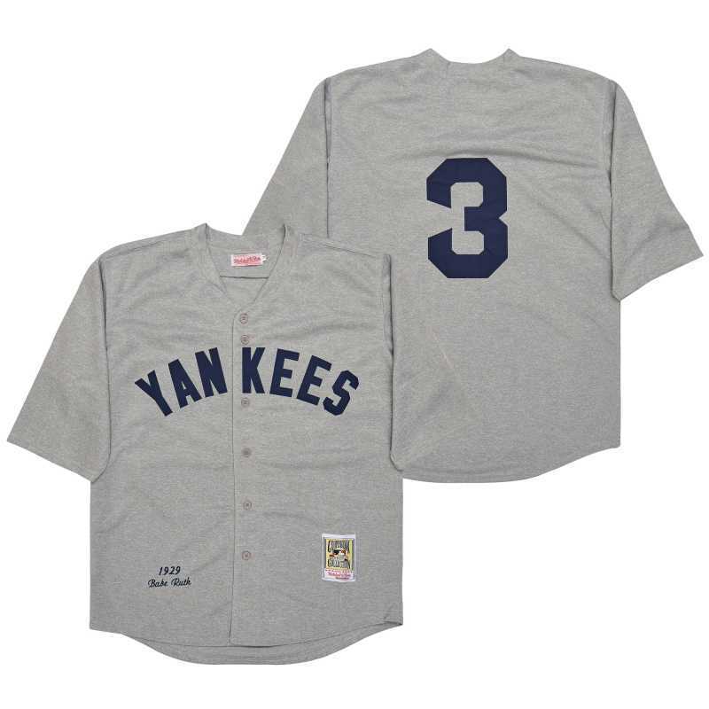 new york yankees #3 babe ruth Baseball Jersey baseball jersey product view 1