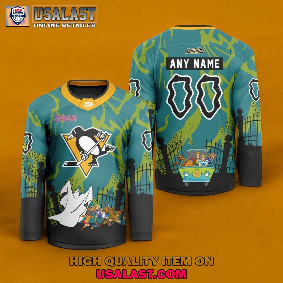 NHL Pittsburgh Penguins x Scooby Doo Hockey Jersey hockey jersey product view 1