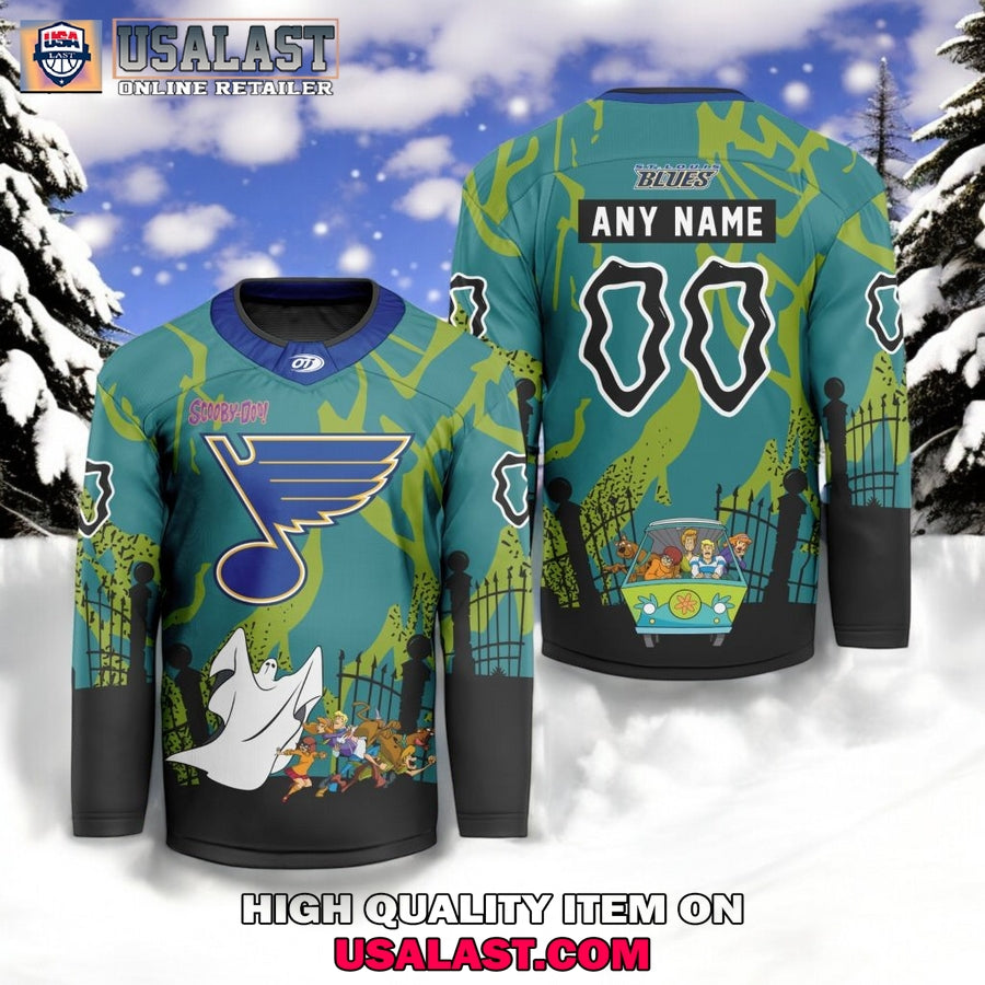 NHL St. Louis Blues x Scooby Doo Hockey Jersey hockey jersey product view 1
