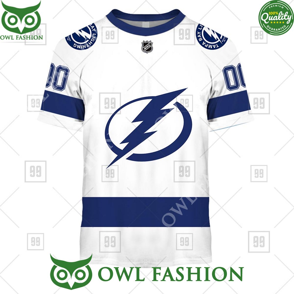 NHL Tampa Bay Lightning Jersey Hoodie shirt Personalized hockey jersey product view 3