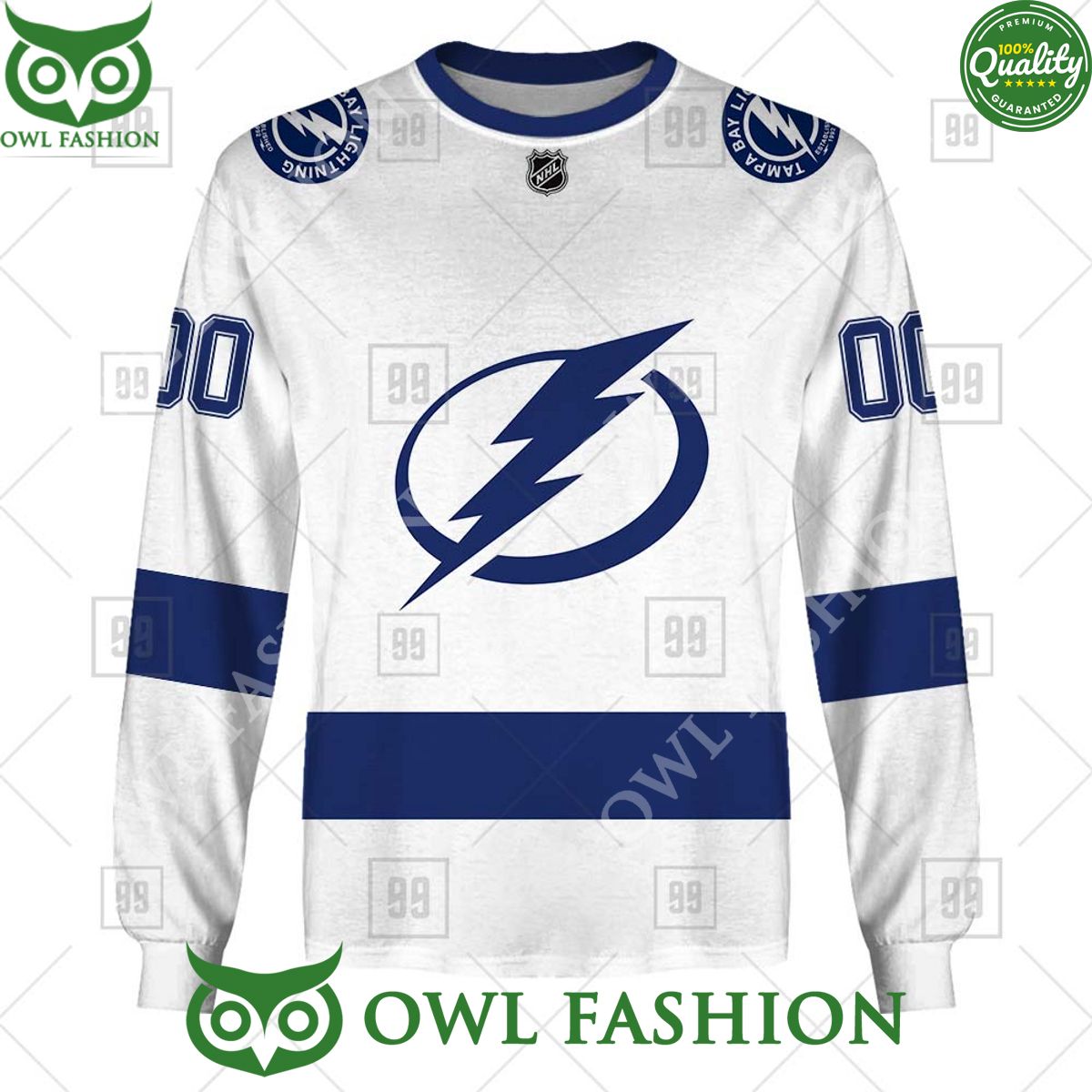 NHL Tampa Bay Lightning Jersey Hoodie shirt Personalized hockey jersey product view 4