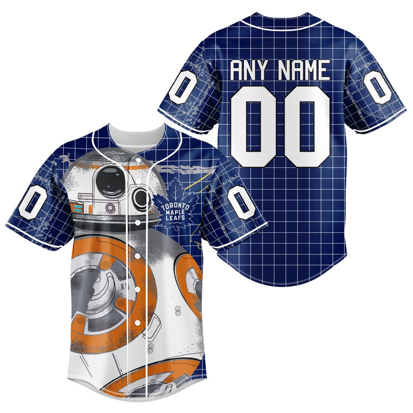 NHL Toronto Maple Leafs | Specialized Baseball Jersey X BB-8 D Star War - Bafud hockey jersey product view 2