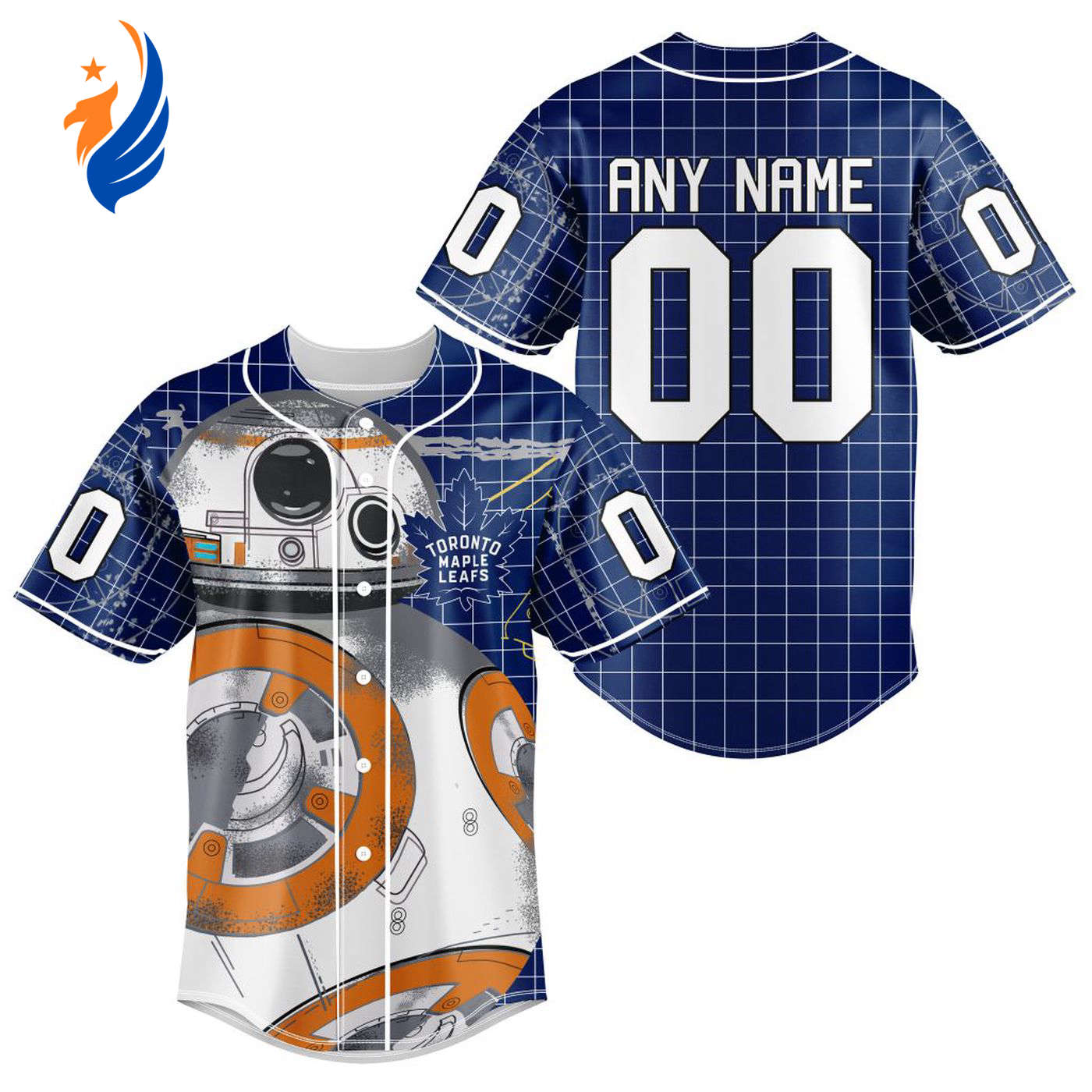 NHL Toronto Maple Leafs | Specialized Baseball Jersey X BB-8 D Star War - Bafud hockey jersey product view 1