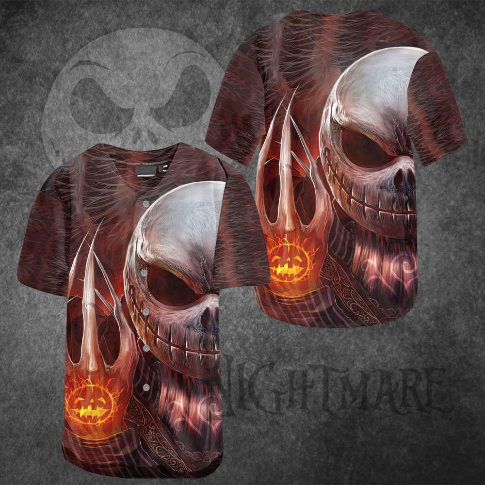 Nightmare Before Christmas Baseball Jersey baseball jersey product view 2